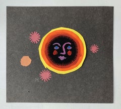 Eclipse - Papercut & gouache artwork, Colorful, Fairy tale, Figurative