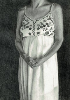 Borrador 5 - Arte Joven Polaco, Realismo, Dibujo, Mujer, Monocromático