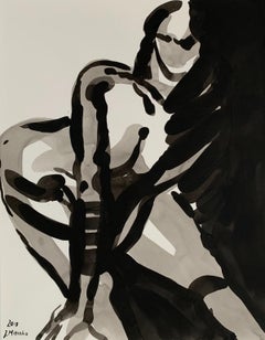 Ink Figurative Drawings and Watercolours