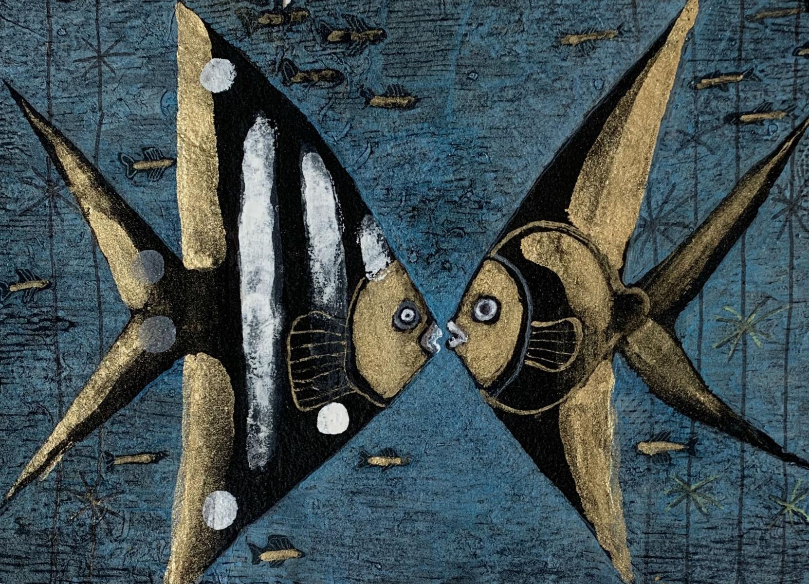 Jozef Wilkon Figurative Art - Fish - Contemporary art, Figurative Painting, Animals, Classics, Art master