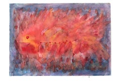 Ichtios - XX Century, Contemporary Abstract Watercolor Painting, Bright Colors