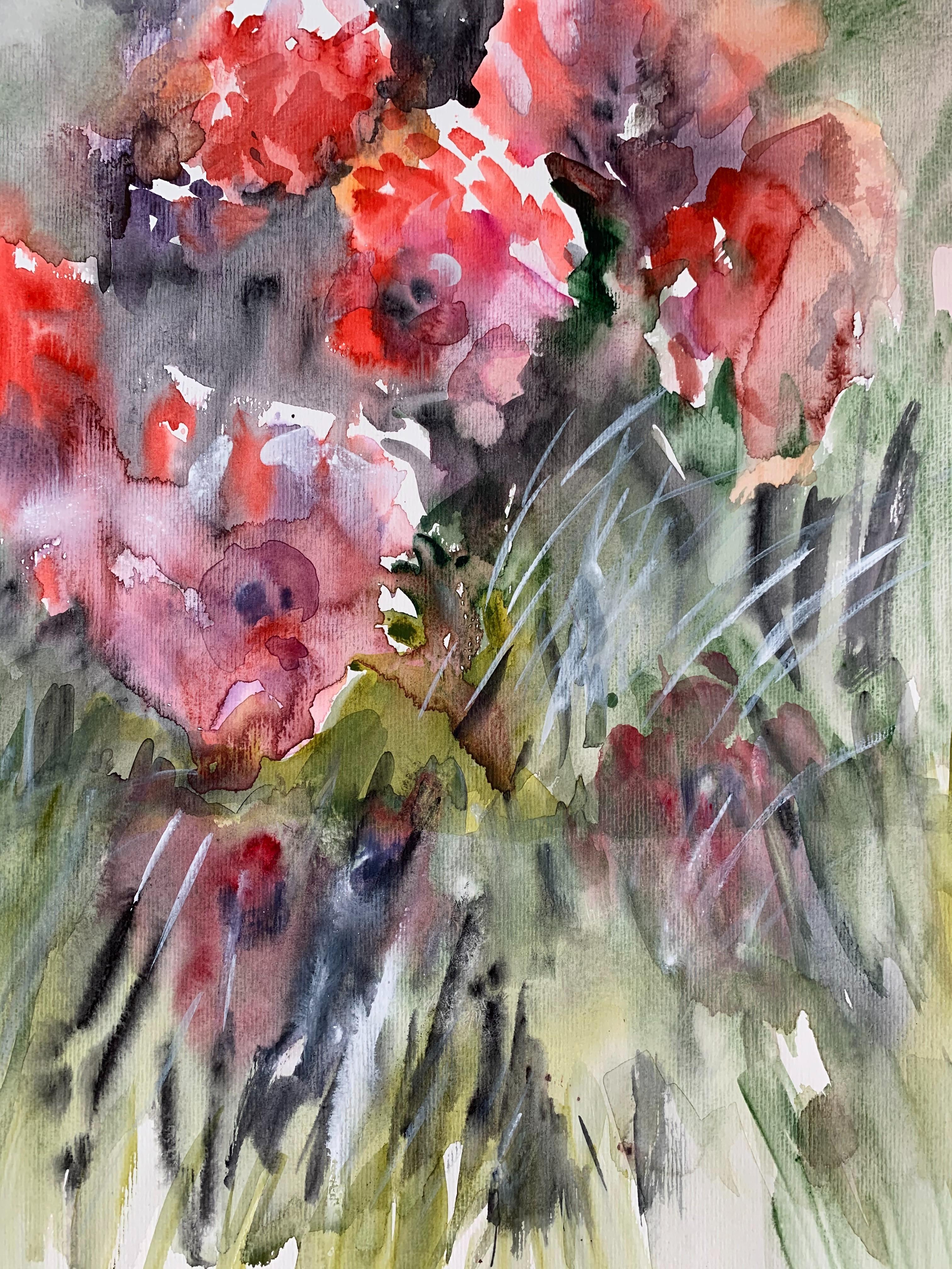Ramo - Siglo 21 Pintura figurativa en acuarela, Naturaleza muerta, Flores - Art Otro estilo de arte de Włodzimierz Karczmarzyk