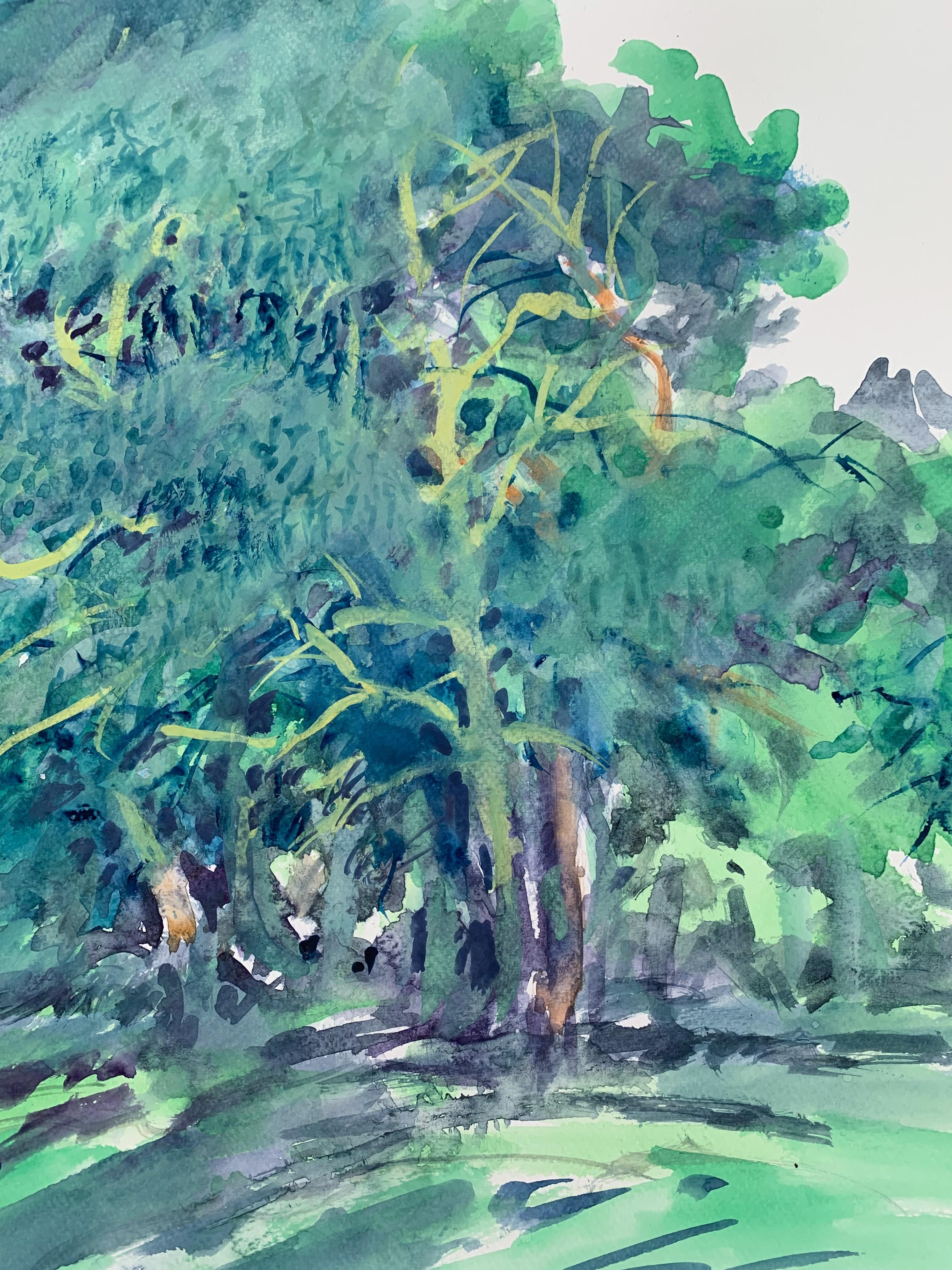 water paint trees