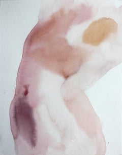 Nude - XXI Century, Watercolor Figurative Painting, Female Nude, Vertical