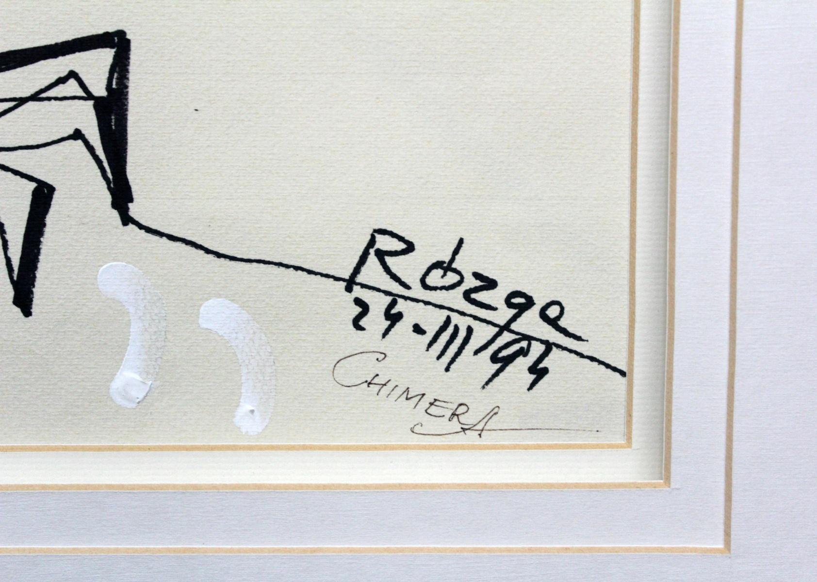 Chimere - Disegno contemporaneo a tecnica mista, Mitologia, Surreale, Bianco e nero - Art di Leszek Rózga