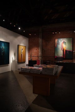 Oil on Canvas “Red 8” by abstract-figurative artist, Frank Arnold