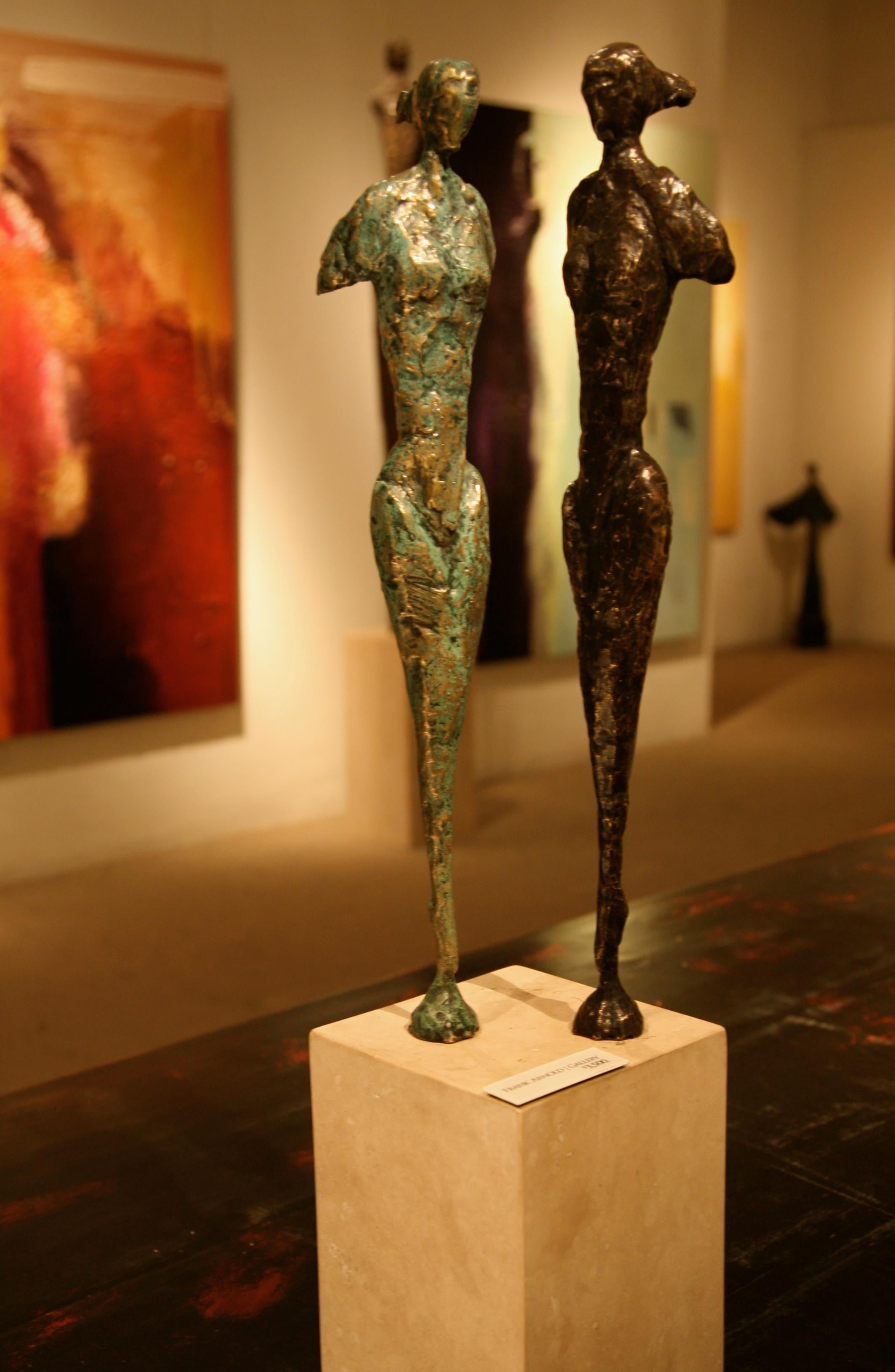 Bronze Sculpture “Arise” - Gold Abstract Sculpture by Frank Arnold