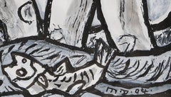 in the waves, Michel Debiève, unique piece, unframed