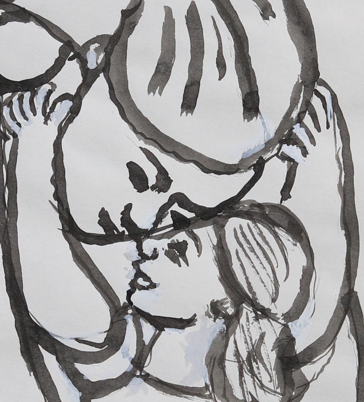 In my arms, Michel Debiève, 2002, unique piece, unframed For Sale 2