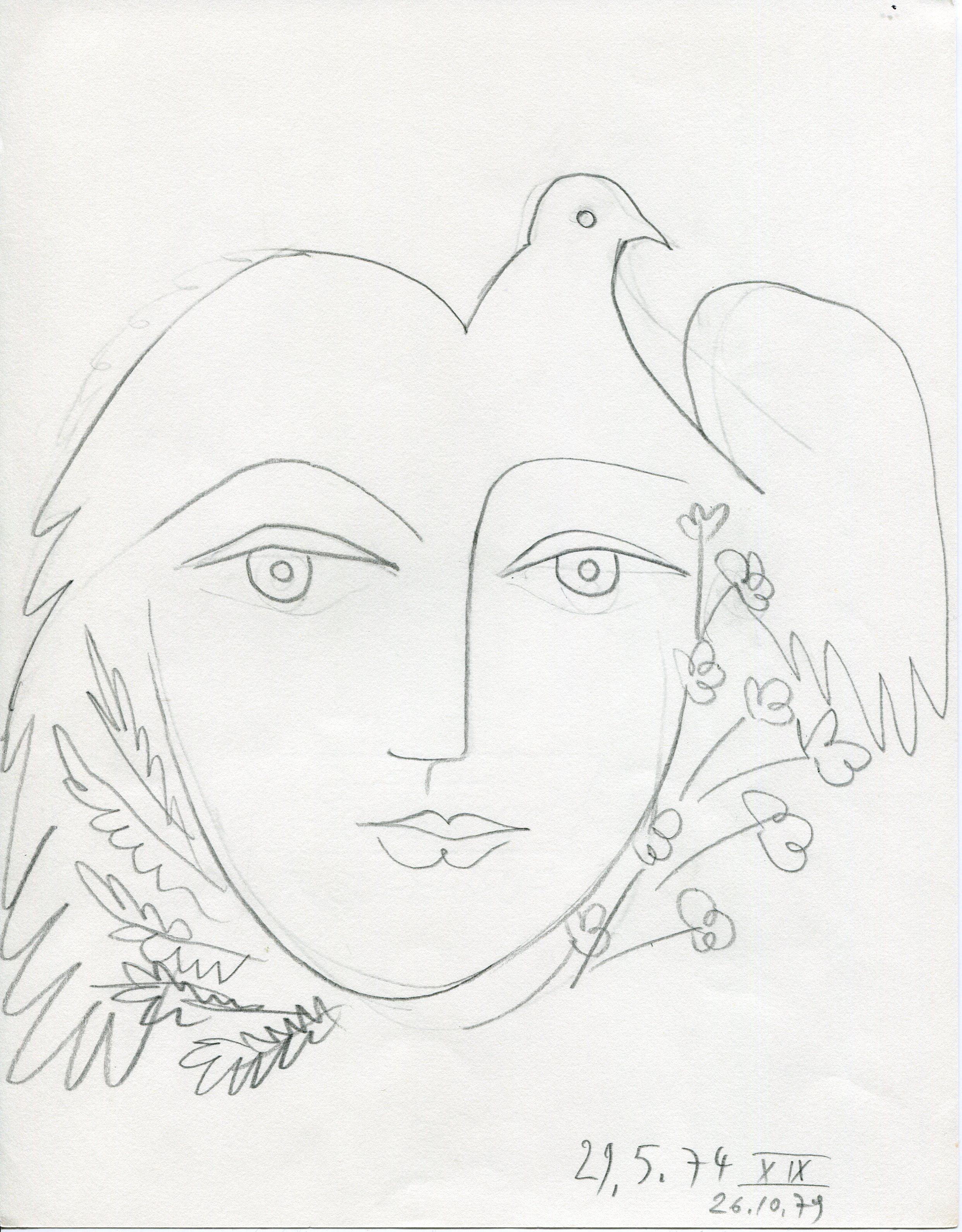 Raymond Debieve Abstract Drawing - Femme-oiseau - XIX (19) - Raymond Debiève, unique piece, pencil drawing