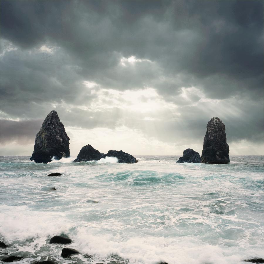 Bernhard Quade Landscape Photograph - Sicily Acitrezza Rocks, Italy