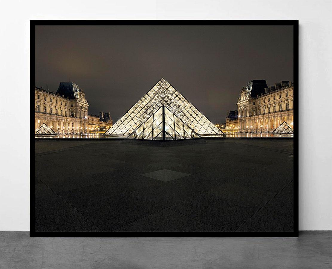 The Louvre Pyramid, Study II, Paris, France - Print by Mac Oller