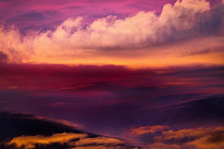 Rodrigo Katayama Landscape Photograph - Nature Abstraction #2, Cumulus Sunset (Color Abstract Photography)