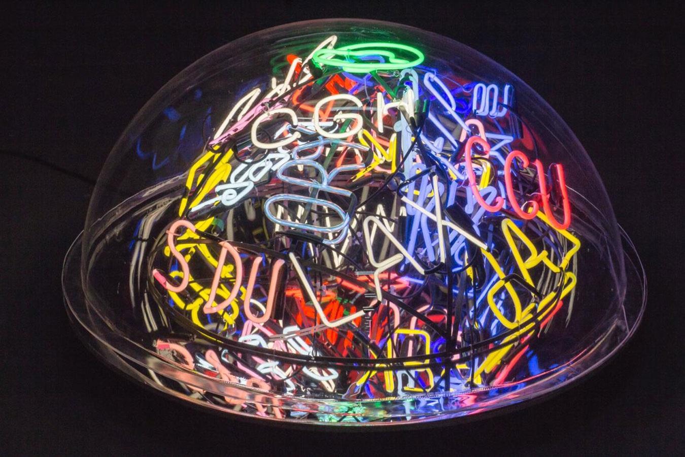 AIRPORT CODES, Half Dome Neon  - Mixed Media Art by Ale Jordão