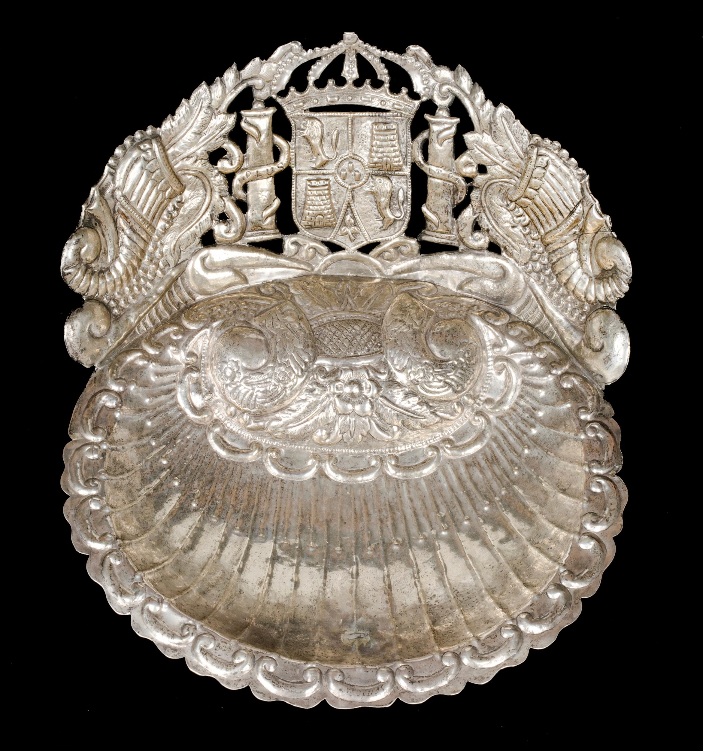 Spanish Colonial Silver Baptismal Dish  - Art by Unknown
