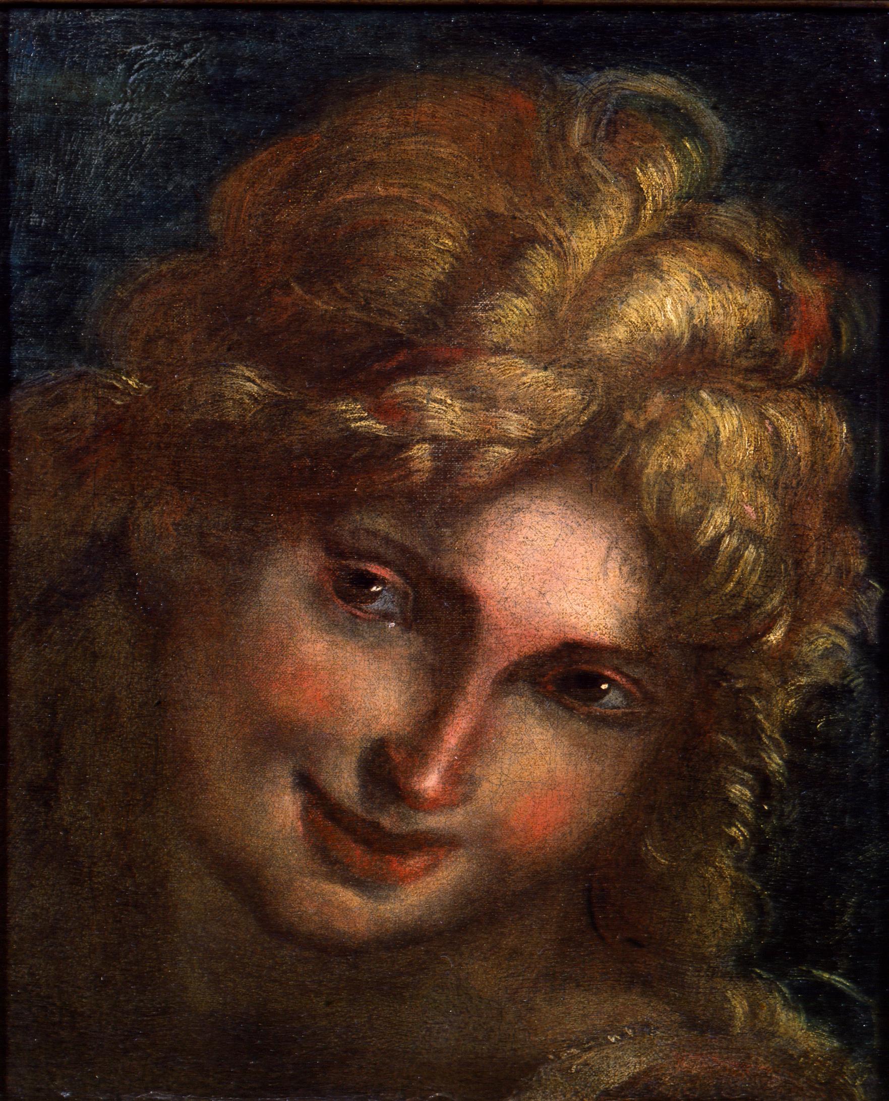 Giulio Cesare Procaccini Portrait Painting - Head of an Angel