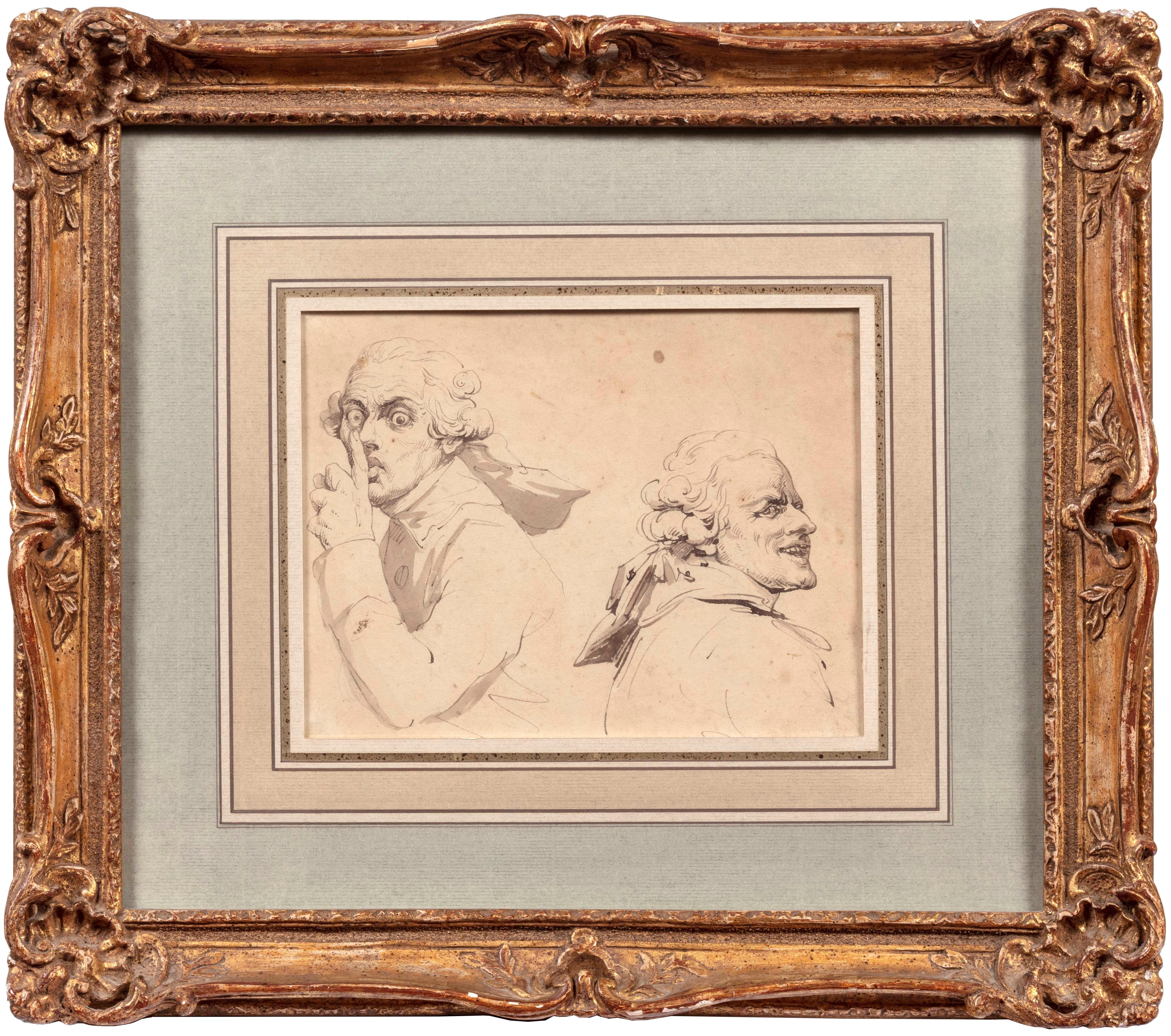 Sketch after Joseph Ducreux’s Self-Portraits - Art by Thomas Rowlandson