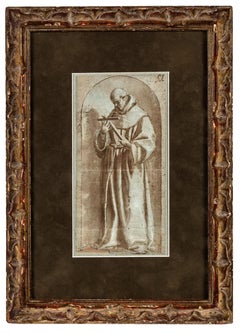 Étude d'un saint franciscain, probablement San Diego de Alcalá