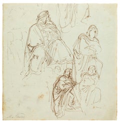 Studies of a Seated Figure for “The Contest of the Minnesingers at the Wartburg”