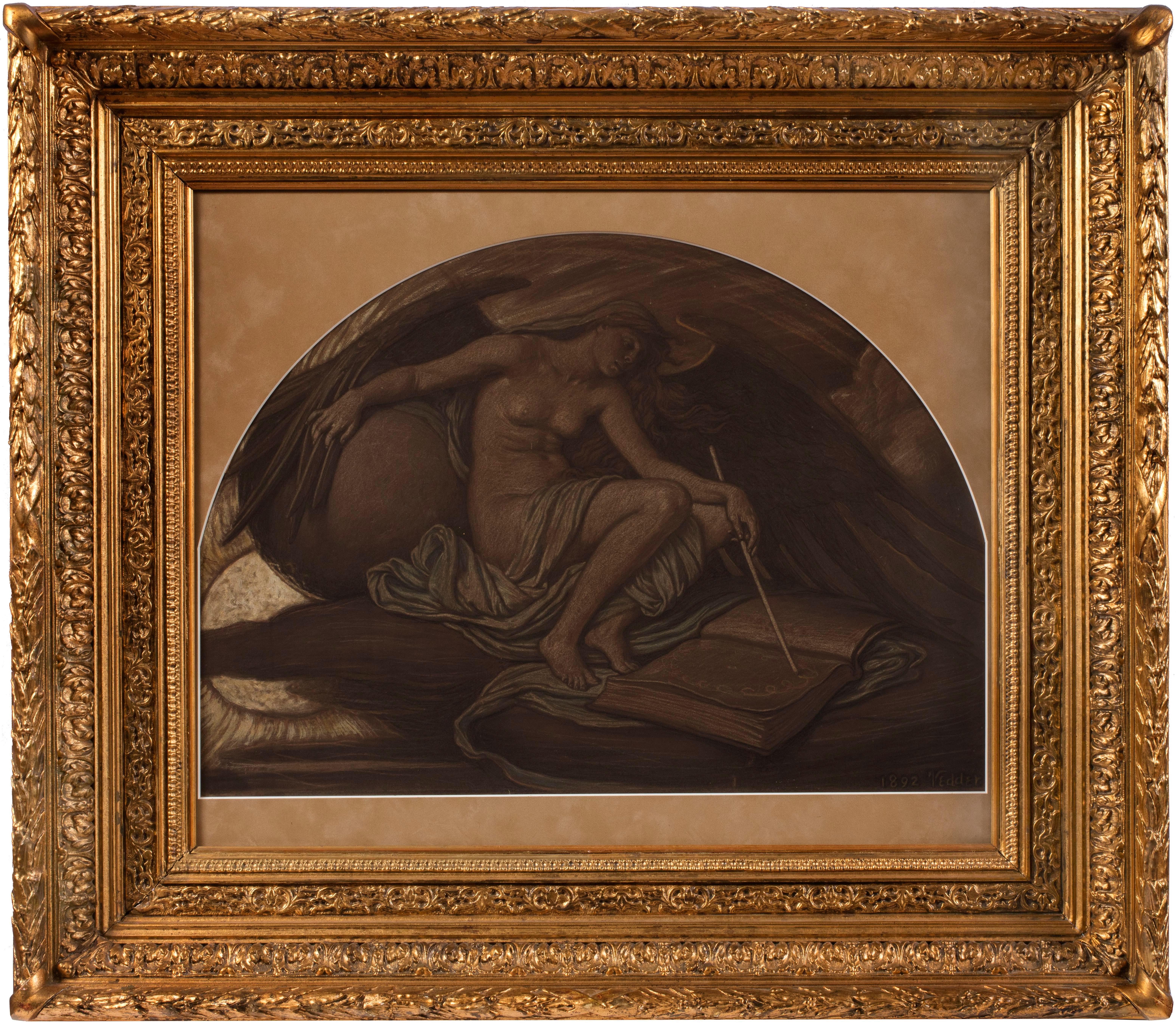 Figurative Art Elihu Vedder - The Eclipse of the Sun by the Moon (L'éclipse du soleil par la lune)