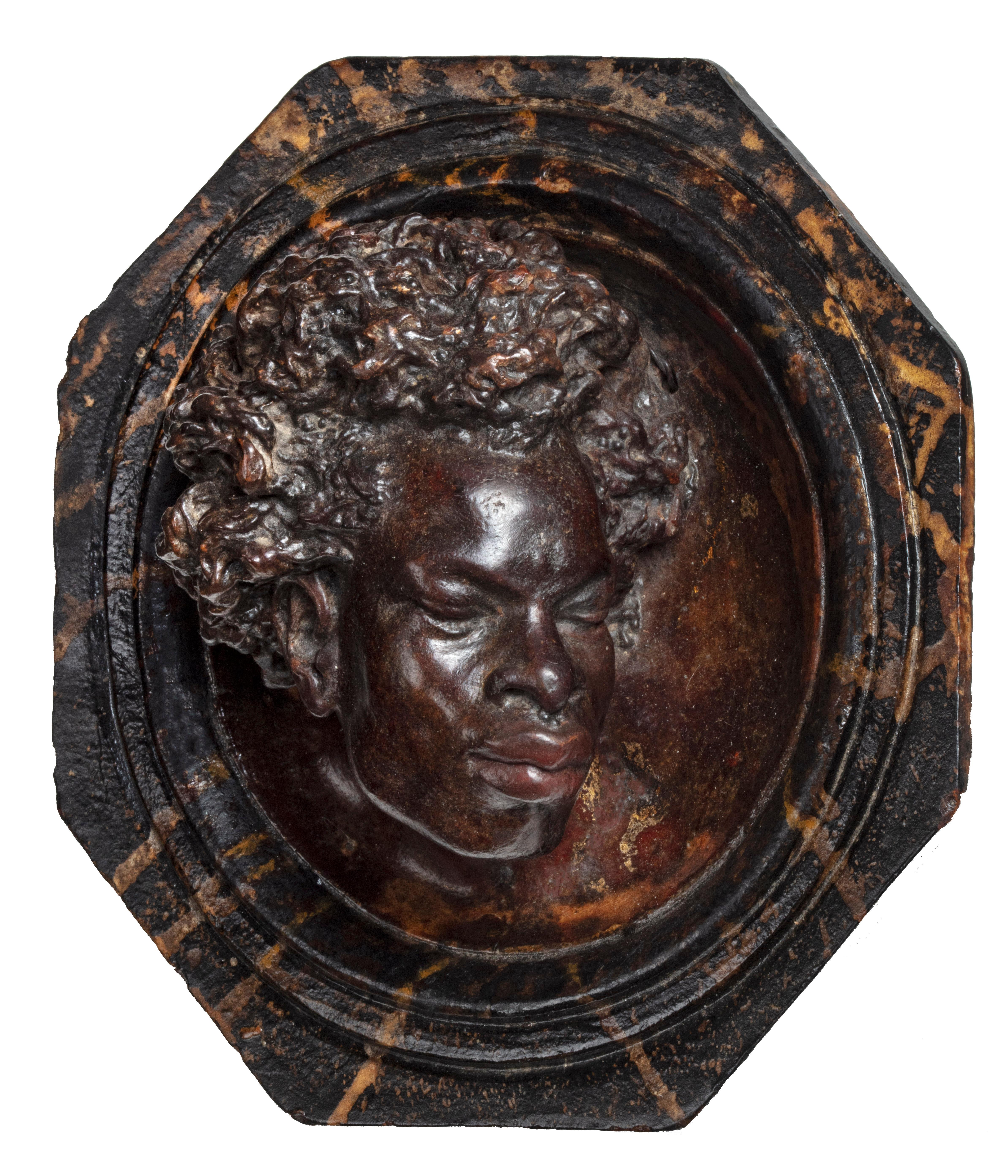 Head of a Young African Man - Sculpture by Italian School, ca. 1800