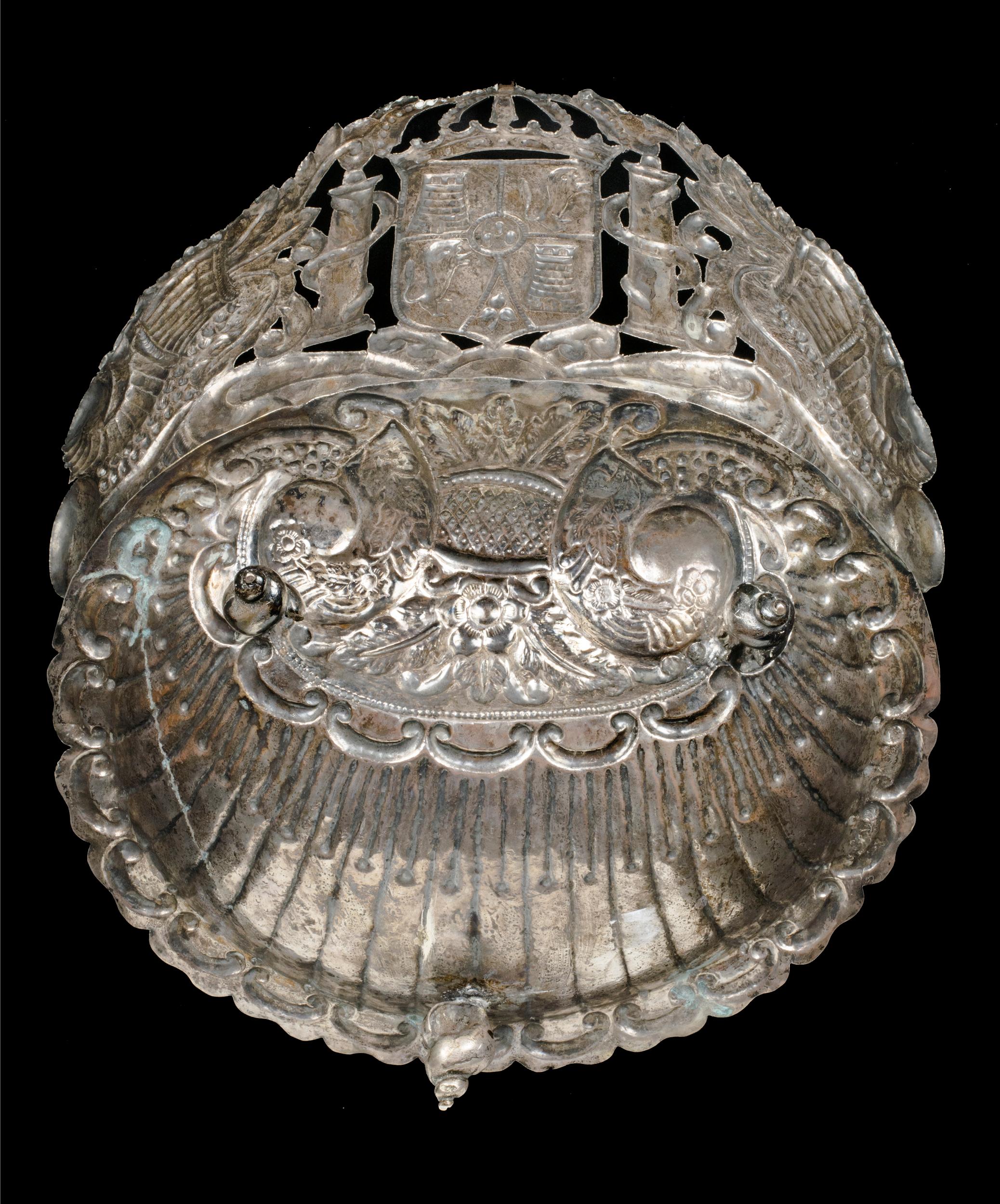 Spanish Colonial Silver Baptismal Dish  - Old Masters Art by Unknown