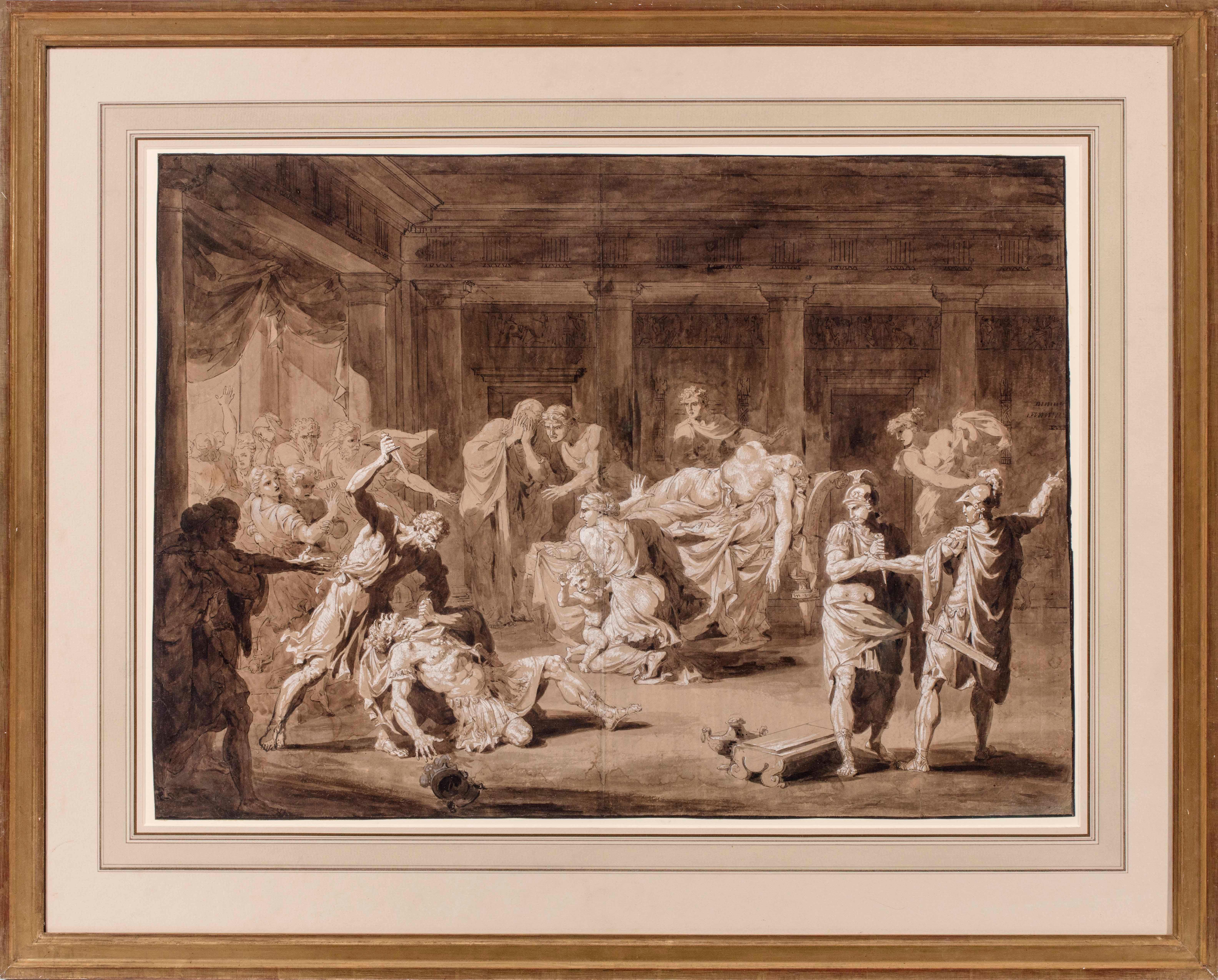 Giuseppe Cammarano Interior Art - The Death of Fausta and Crispus (from Donizetti’s “Fausta”)