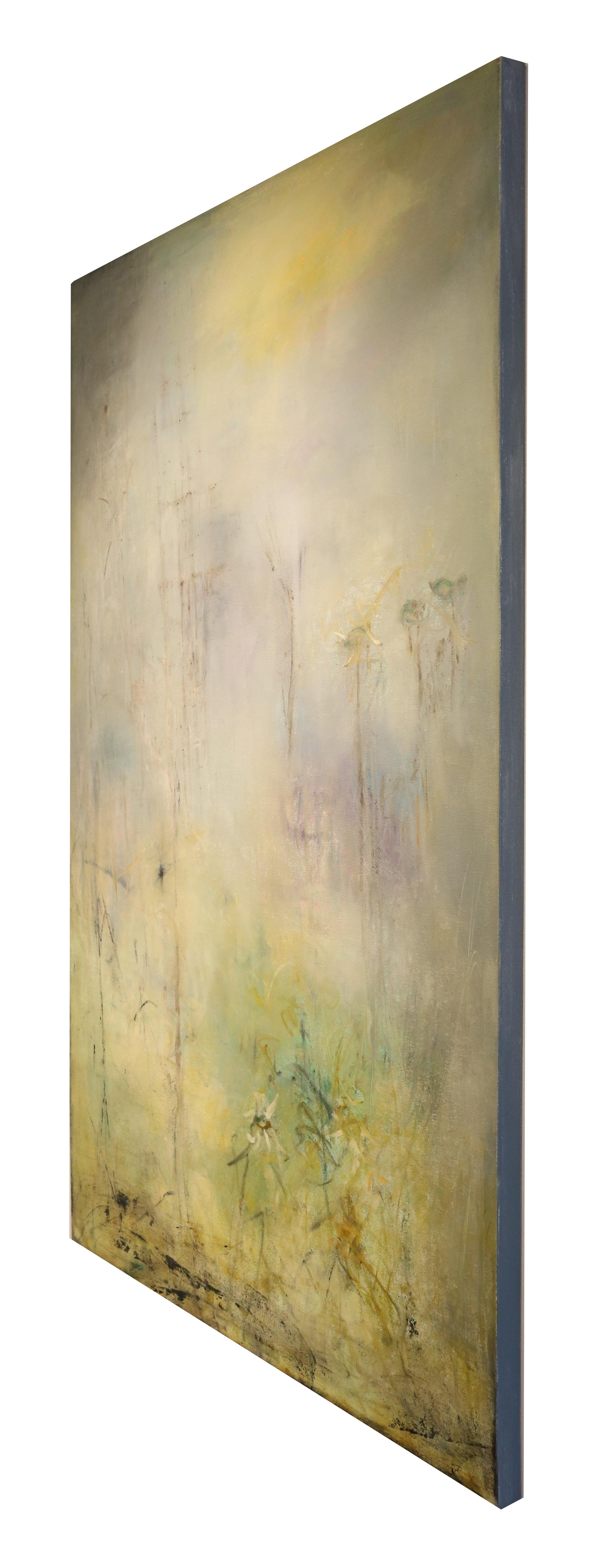 Nivose,  French, Mid Century atmospheric abstract in layered encaustic wax - Painting by Martin Jardel