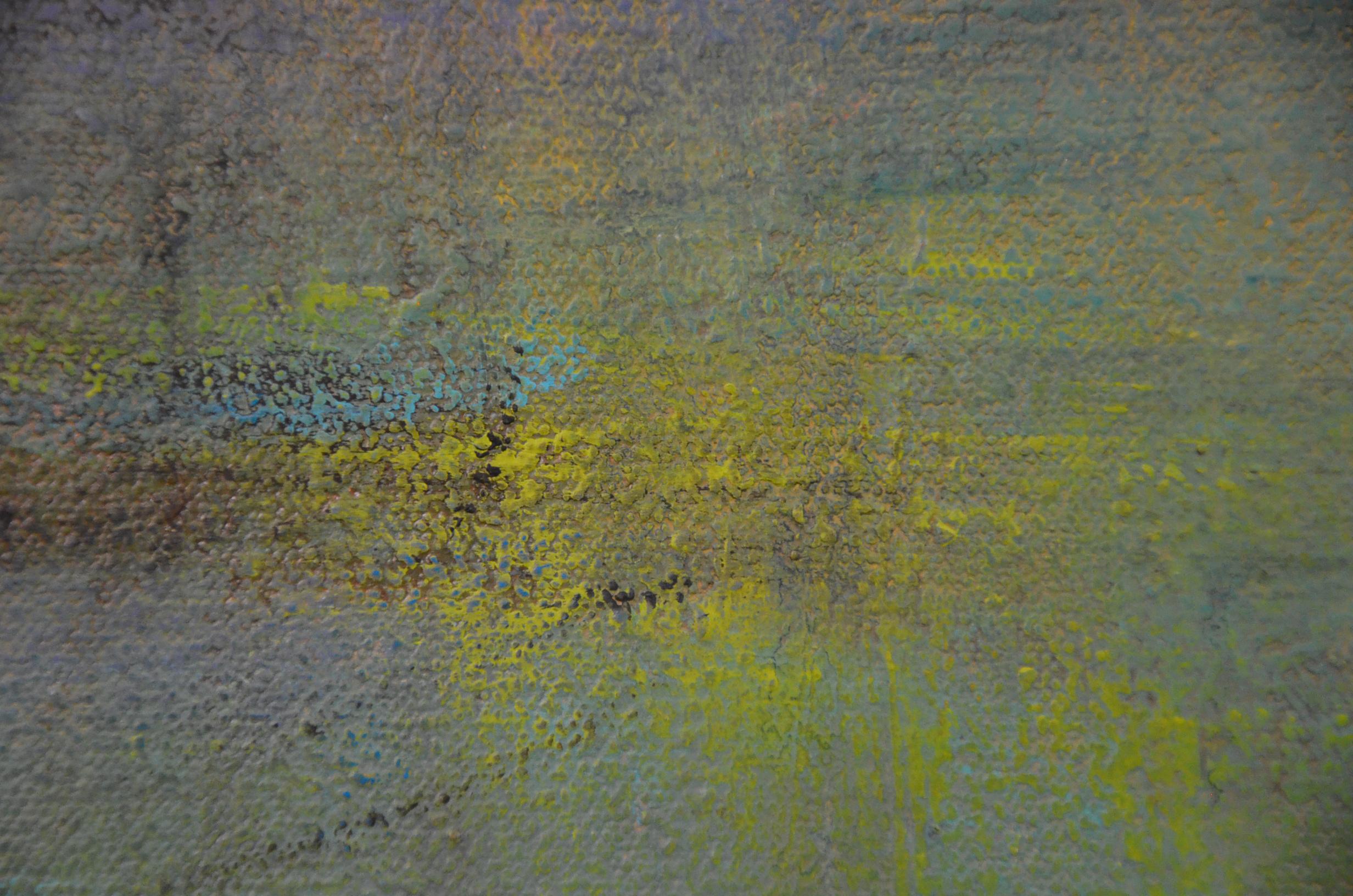 Tears of Color 6, atmospheric encaustic painting in deep rich jewel tones im Angebot 1