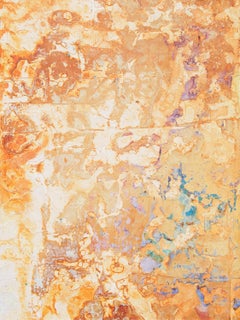 Sweet Series 1, Mid Century abstract, golden jewel tones, acrylic on paper