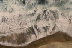 Shelter Cove, ocean seascape, abstract realism encaustic on panel