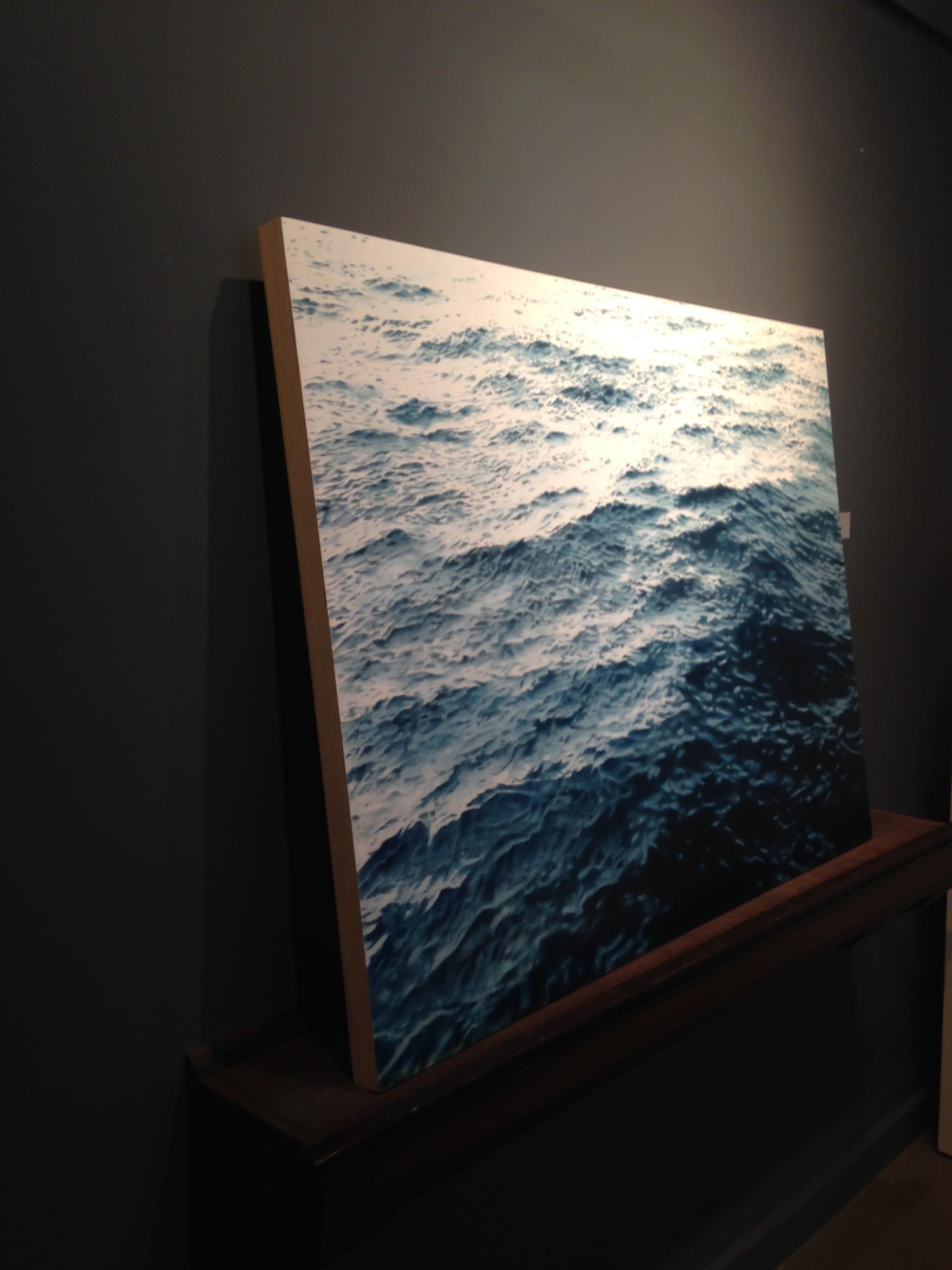 Ocean 1, seascape, contemporary realism, oil on panel - Painting by Philip Ludwig