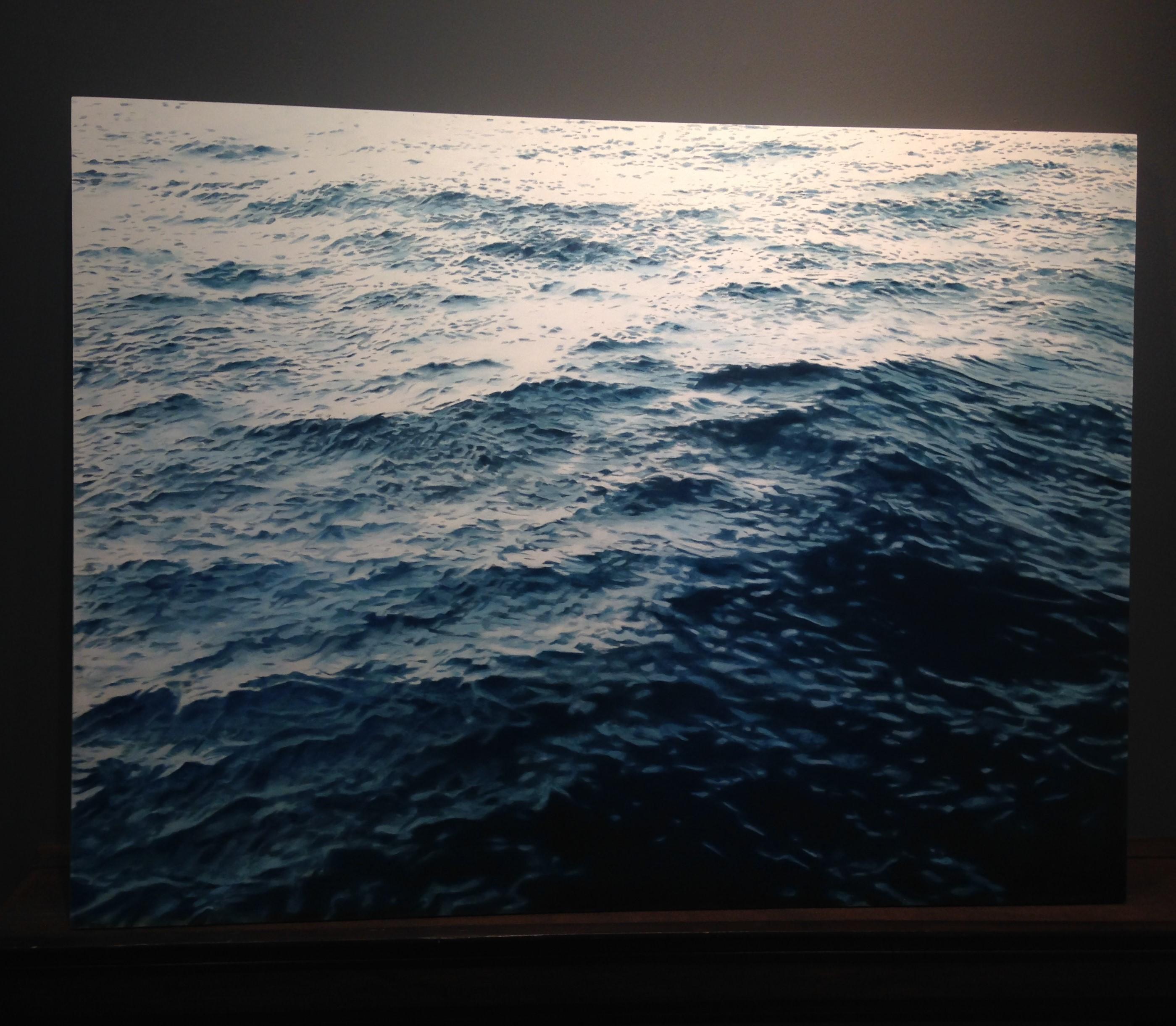 Ocean 1, seascape, contemporary realism, oil on panel - Realist Painting by Philip Ludwig