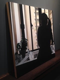 Dishes,  Mid Century figurative realism, oil on panel