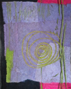 Mauve et Verte. 21st C original contemporary abstract painting by Pascal Bost.
