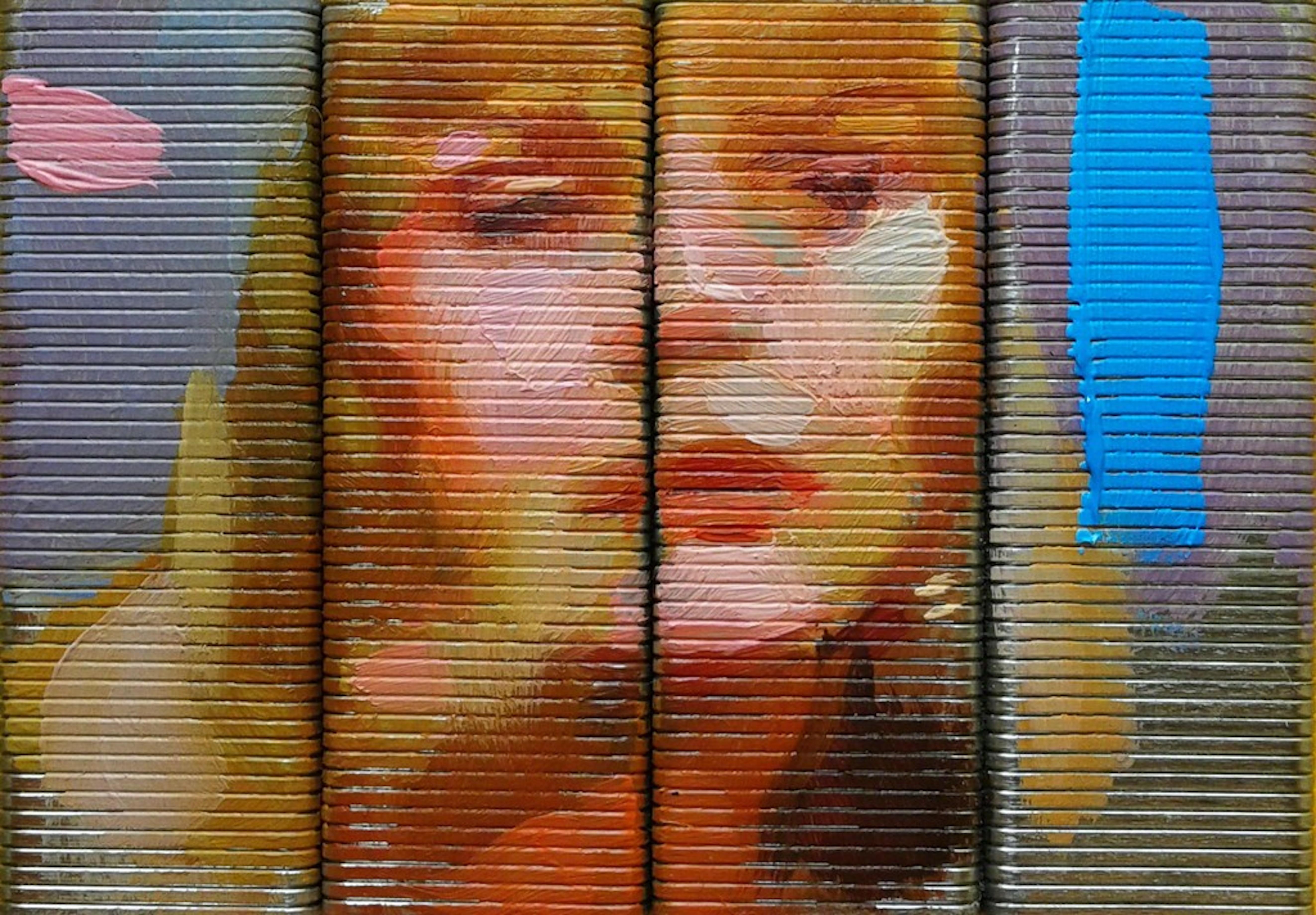 Danco Robert Duportai Garcia Figurative Painting - "Mujer Antigua", Danco Duportai, Expressionism, oil painting on staples, 2018