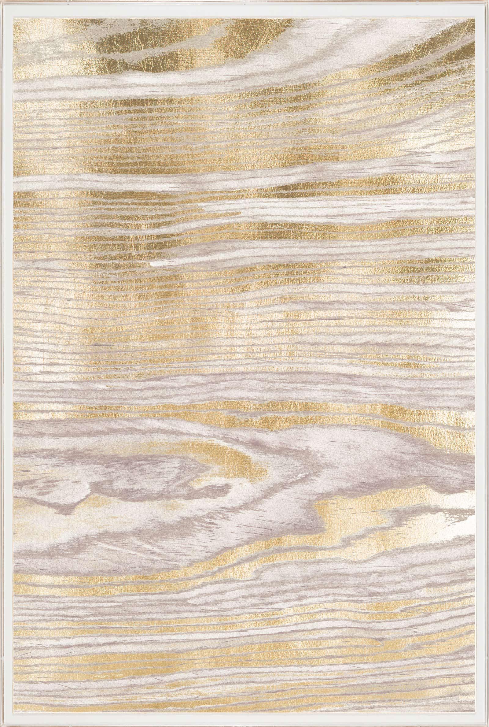 Gold Wood Grain 2, Gold Leaf, Framed - Art by Unknown