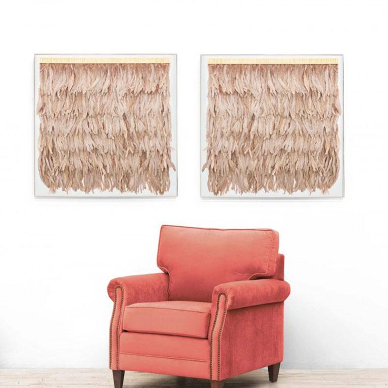 Rose Gold Feathers, Icarus Collection, Specimen - Contemporary Art by Unknown