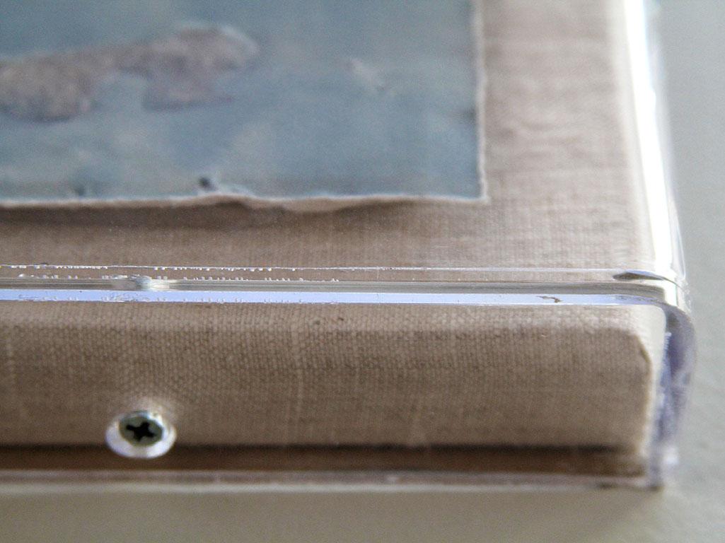 Abstract Papers, Large: Pearl, handmade paper, acrylic box, framed For Sale 2