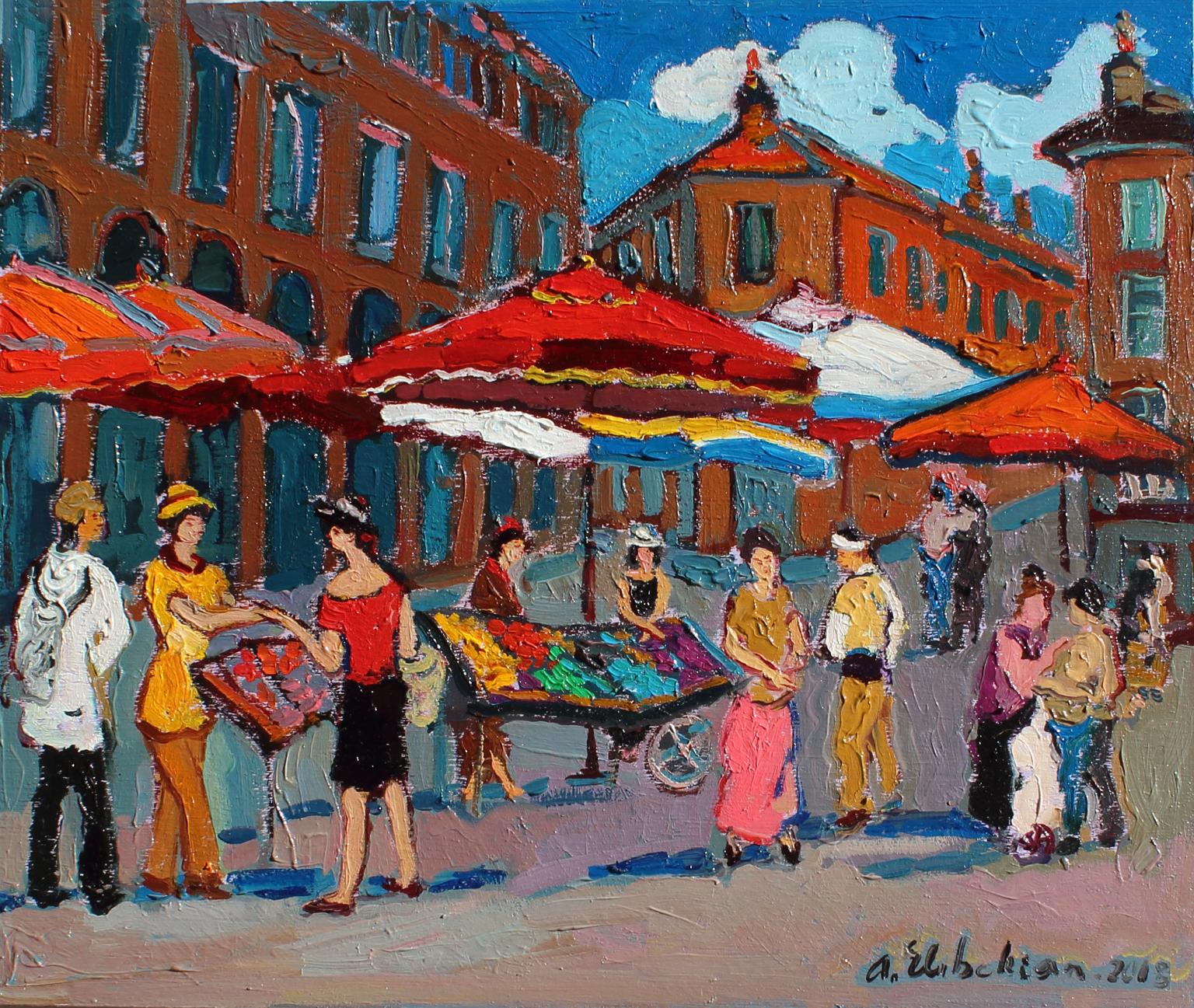 Capitol Market in Toulouse - Art by Areg Elibekian