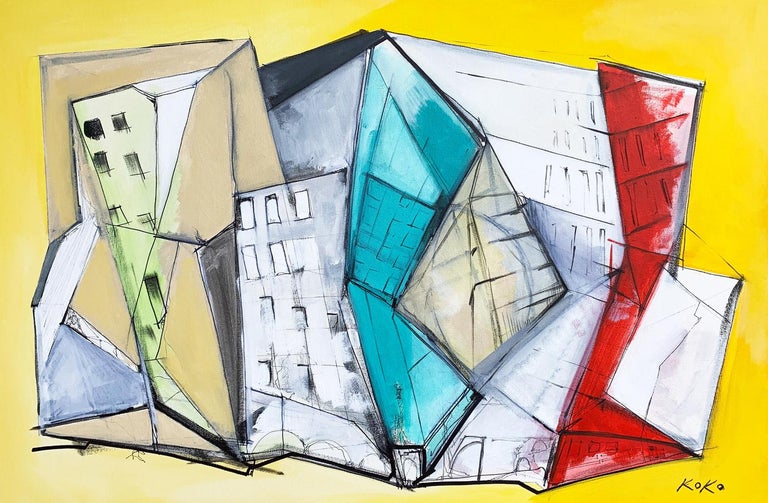 Koko Town Center By Koko 24x36 In Oil On Canvas For Sale At