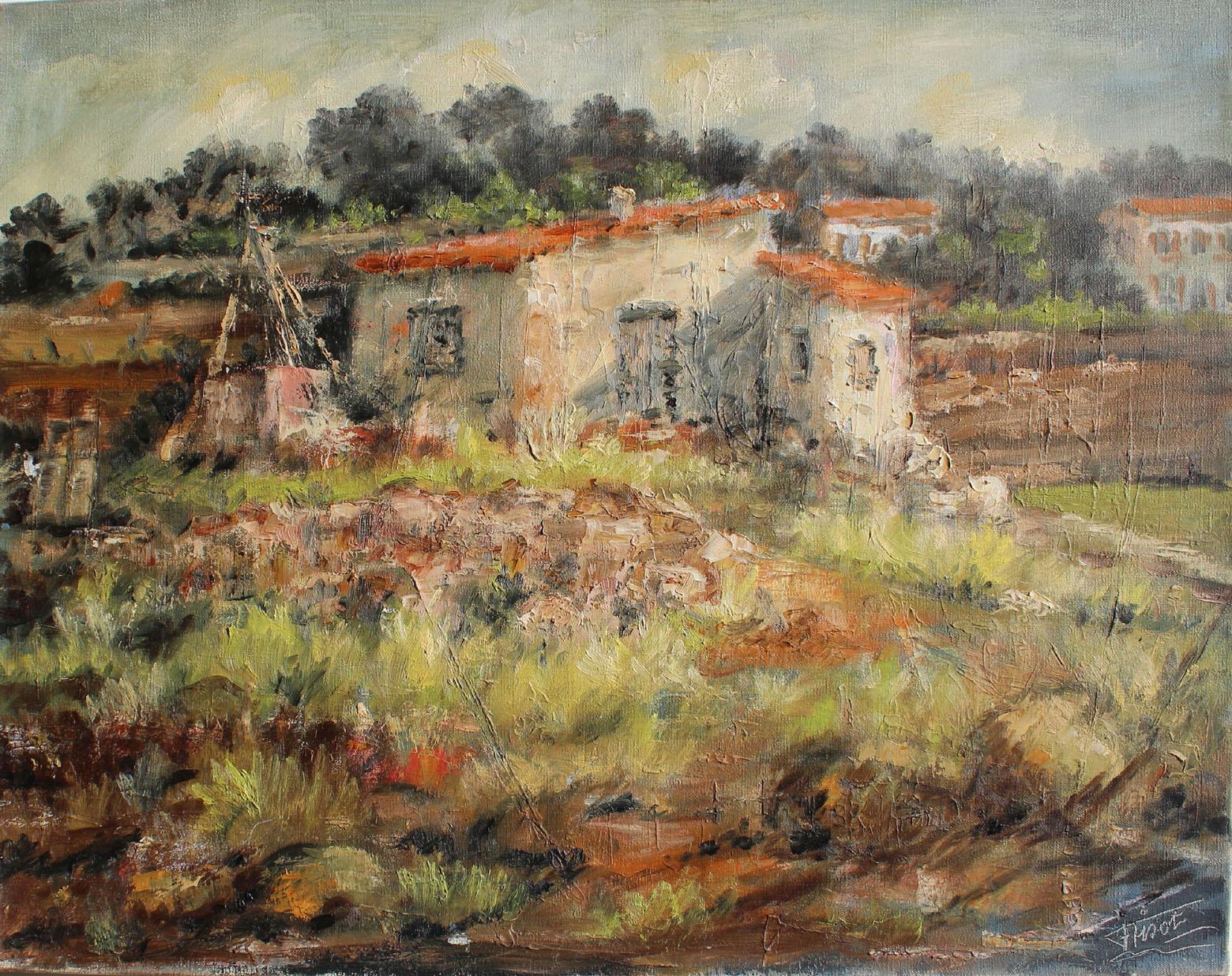 The well and shed, Sanars - France   - Art by Félix Tisot