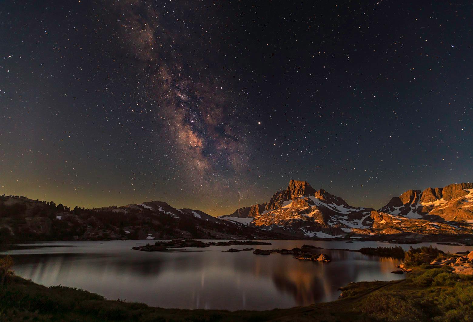 Moon rise and the Milky Way