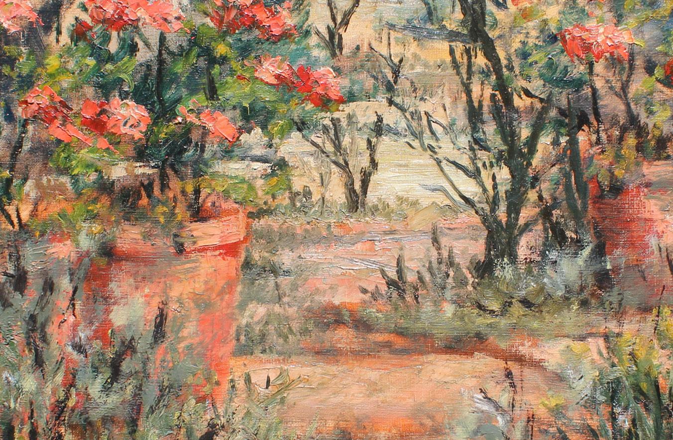 Botanical Garden - Painting by Félix Tisot