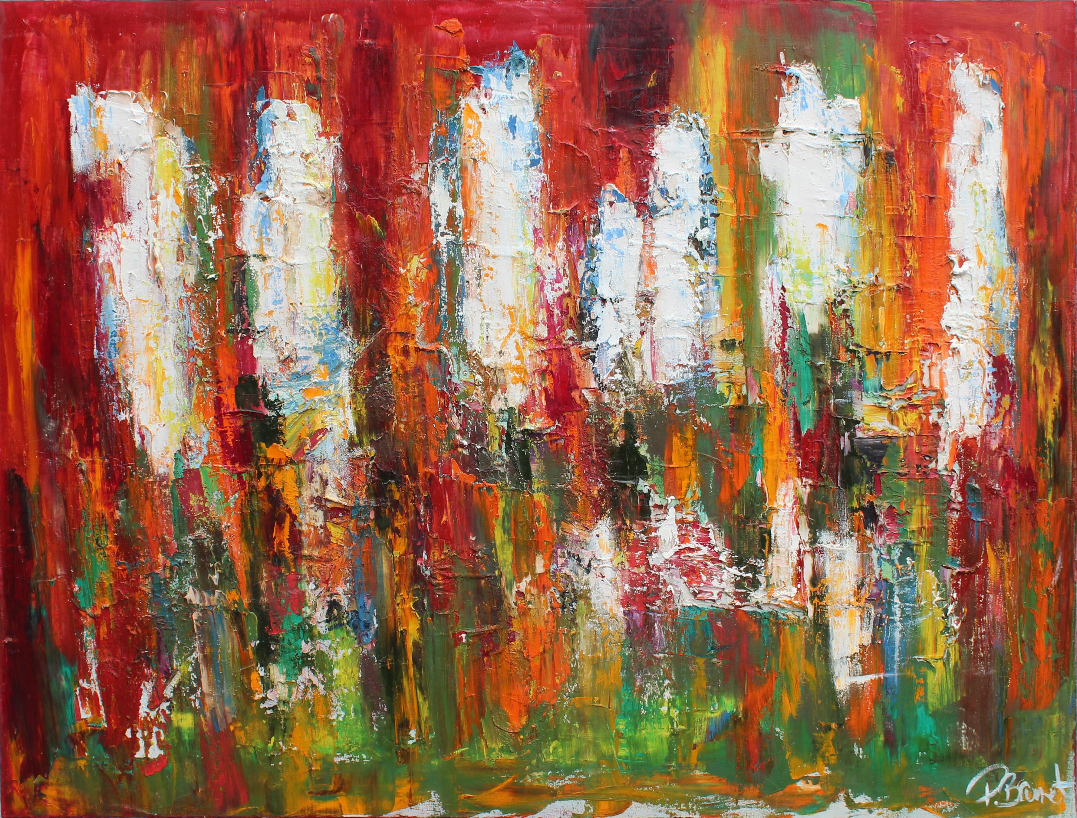 Patrice Brunet Abstract Painting - Suburbs