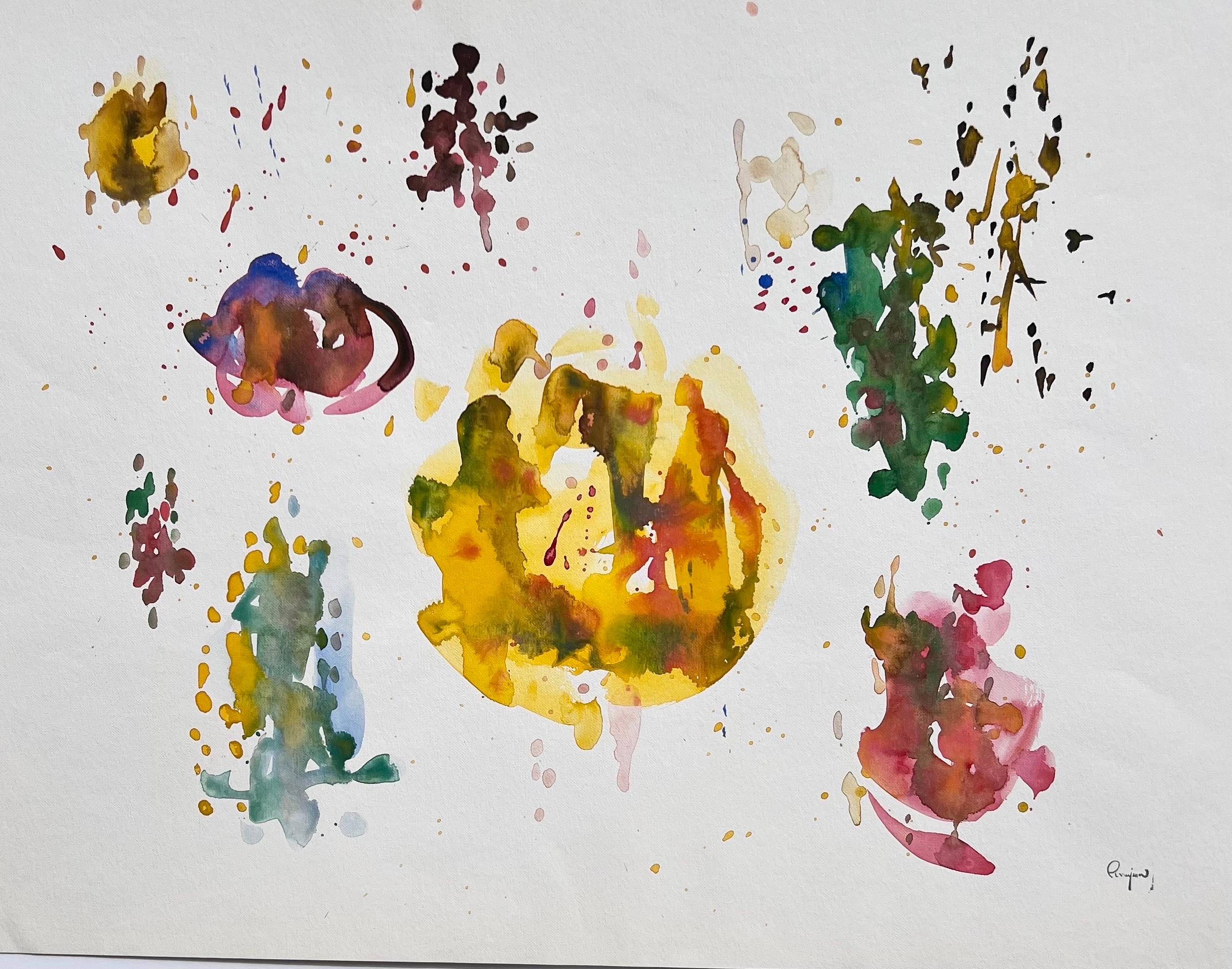 Mittelteil der Macht, gelb und grün – Art von Arthur Pinajian