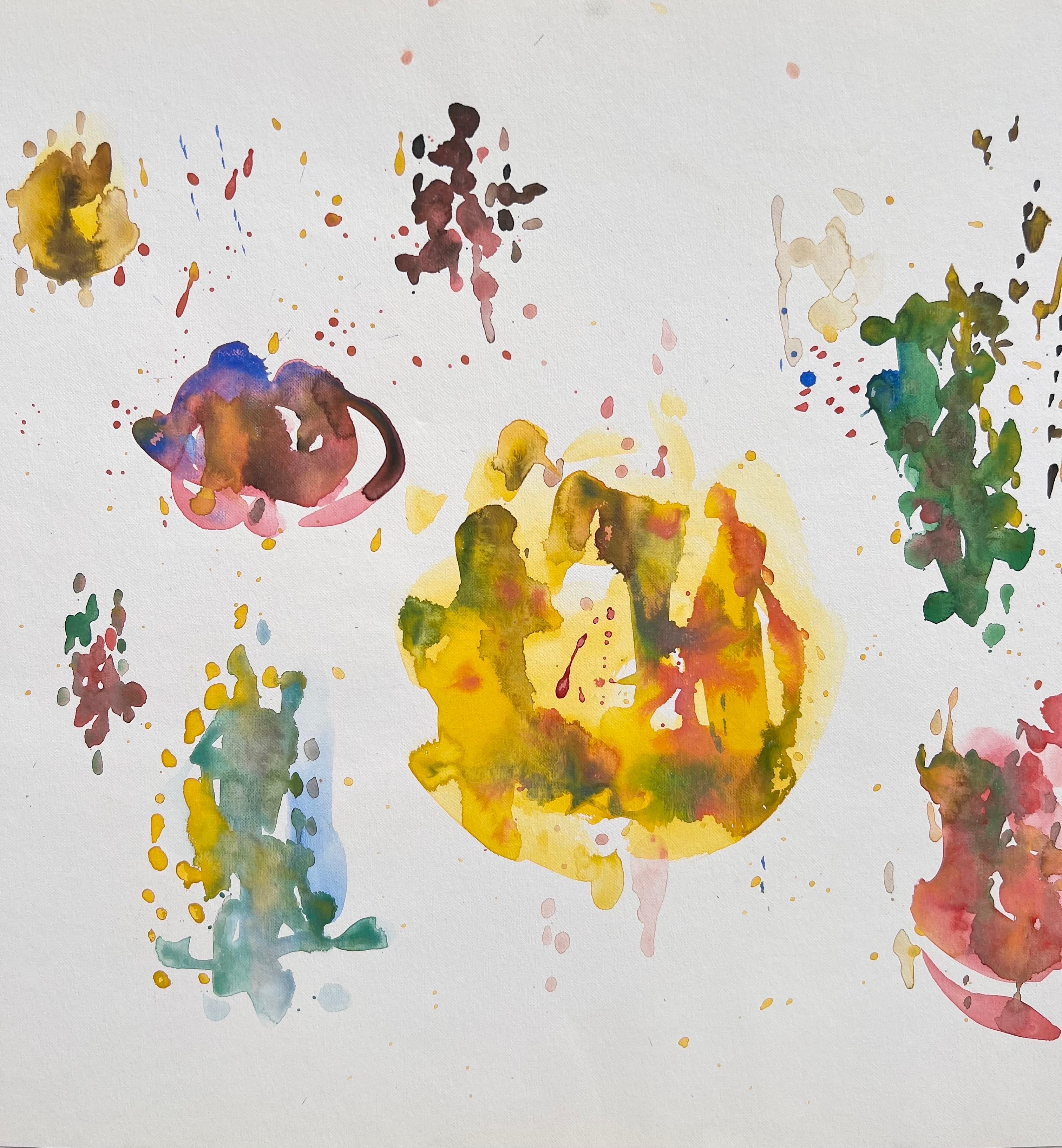 Mittelteil der Macht, gelb und grün (Abstrakter Expressionismus), Art, von Arthur Pinajian