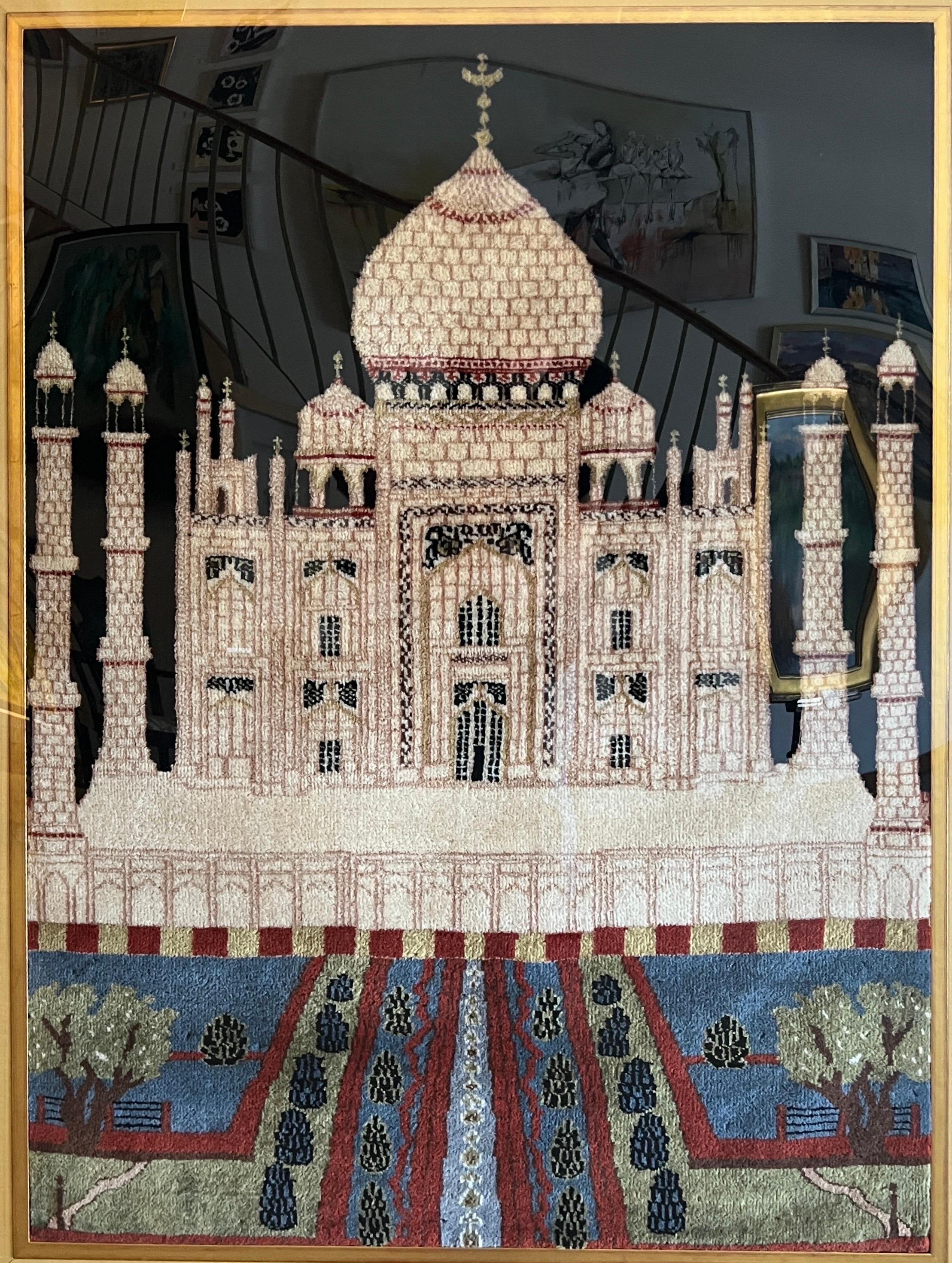 Taj Mahal, tapis fait à la main en vente 8
