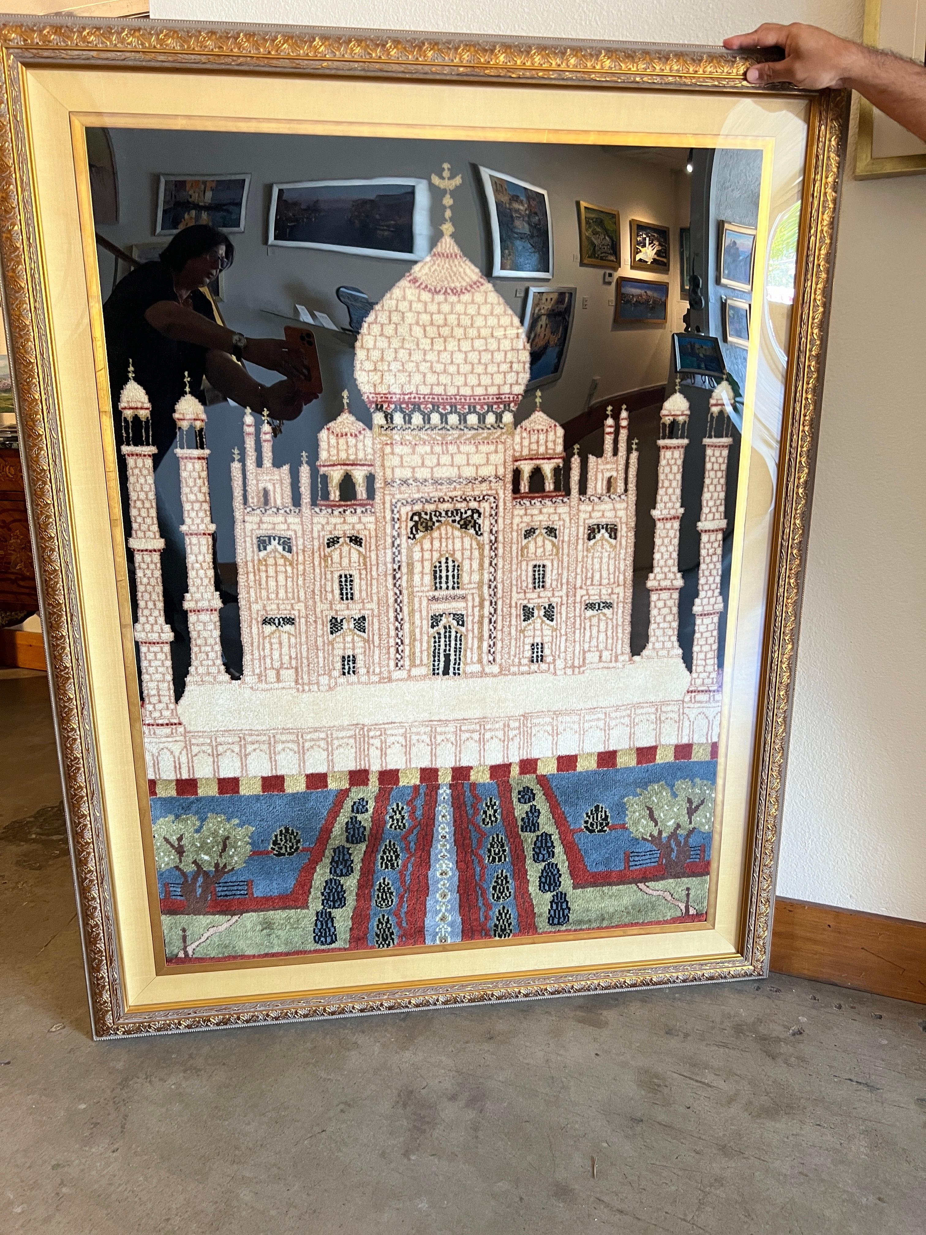 Taj Mahal, tapis fait à la main en vente 1