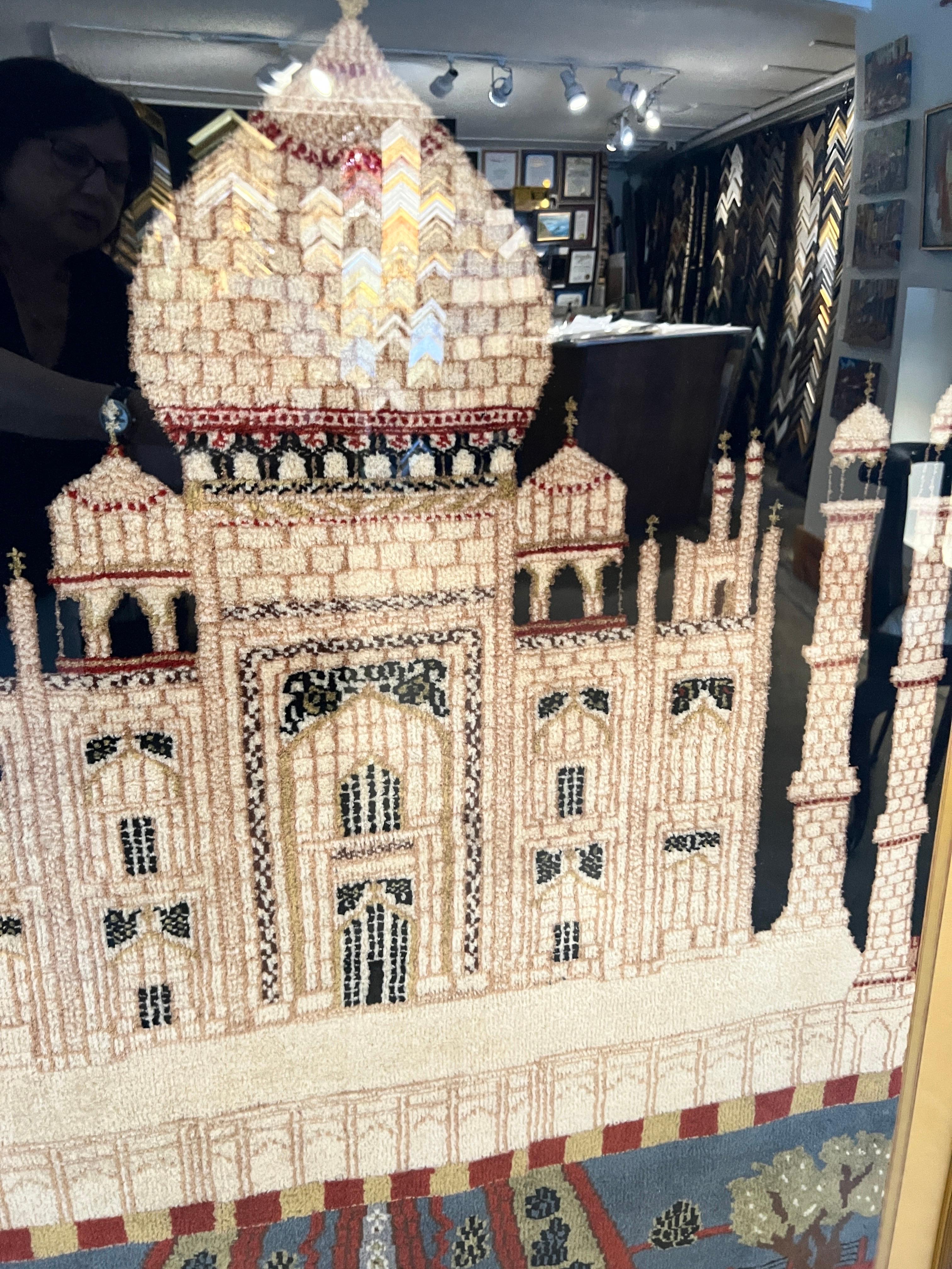 Taj Mahal, tapis fait à la main en vente 6